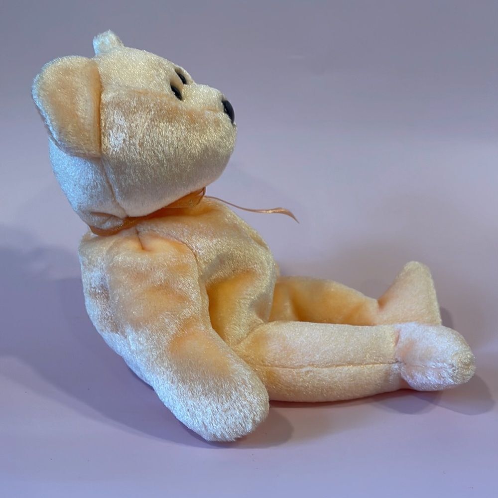 Ty Beanie Babies 2001 Dearest the Bear Peach Coloured Bear Excellent Condition - Picture 4 of 10